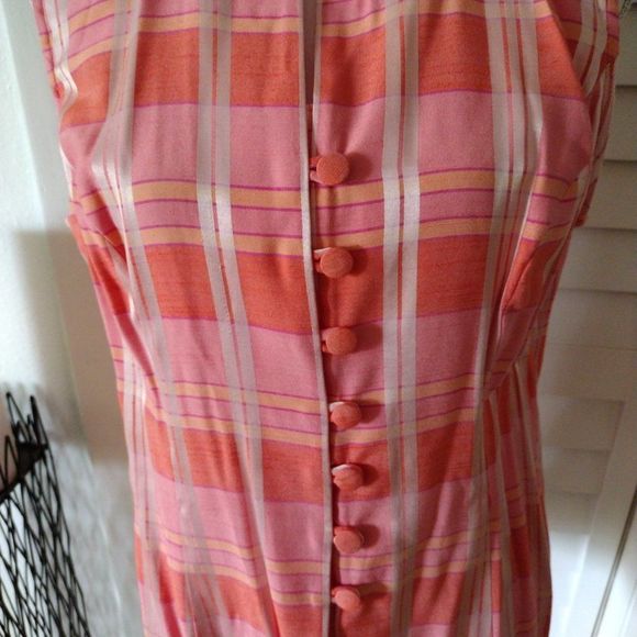 Jamie Brooke sleeveless plaid blouse. Sz 14 - Picture 5 of 7